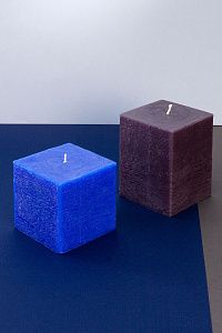 Декоративные свечи для дома "Дым и порох", Набор 2 шт, форма куб, (н-р №20)