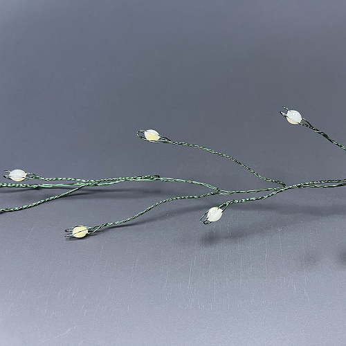 Декор гирлянда КАПЕЛЬКИ на зеленом проводе 400 макро ламп белый свет 1000 см. Фото 2