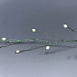Декор гирлянда КАПЕЛЬКИ на зеленом проводе 400 макро ламп белый свет 1000 см. Навигационное фото 2