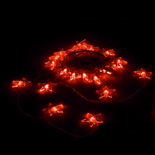 Электрогирлянда "Звезды" 35 теплых LED ламп, прозрачный провод, 6 м, 220 v /20. Фото 2