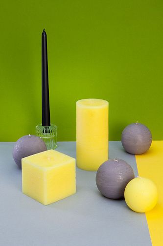 Декоративные свечи для дома "Калейдоскоп", Набор 3 шт, форма куб, (н-р №18). Фото 4