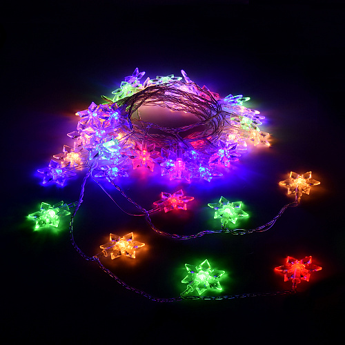 Электрогирлянда "Цветочки" 80 разноцветных LED ламп, контроллер 8 режимов, прозрачный провод, 10 м, 220 v /20. Фото 2