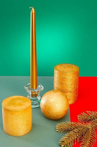 Набор декоративных свечей "Брызги шампанского", 3 шт, форма шар, (н-р№33). Фото 2