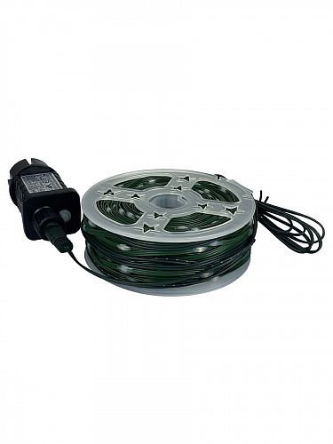 Электрогирлянда "Роса" 500 теплых LED ламп , зеленый провод 50м. Длина провода от вилки до ламп 3 м.. Фото 2