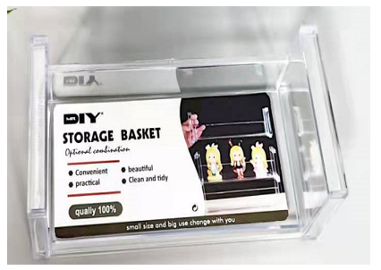 Полка для хранения прозрачная 27*7*8cm, материал:PS(976)