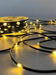 Электрогирлянда "Роса " 500 теплых LED ламп , зеленый провод 50м. Длина провода от вилки до ламп 3 м