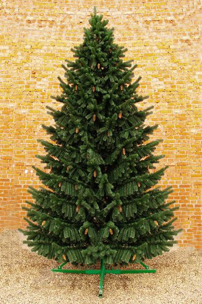 Ель ствол. ЛЕСНАЯ с шишками интерьер, (pvc), зел.,6м