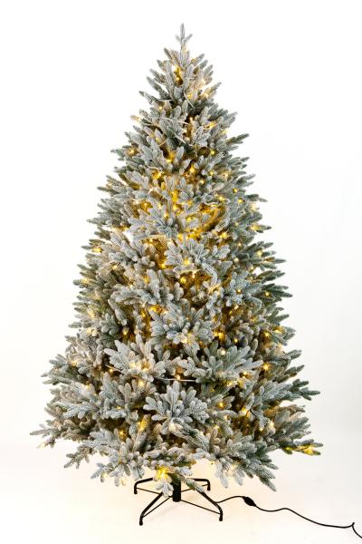 Ель ПЕРСЕЯ в снегу с вплетенной гирляндой 230 см.