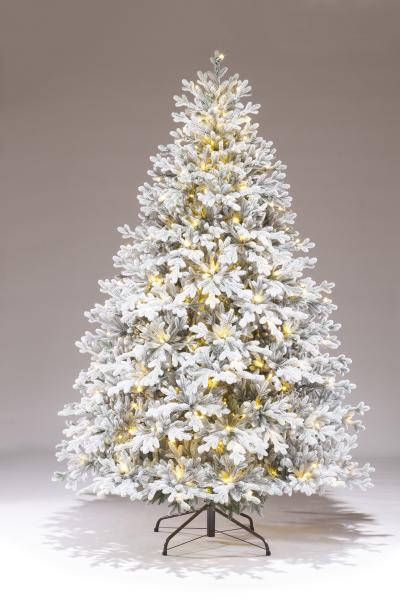 Ель Вега с освещением заснеженная 215 см