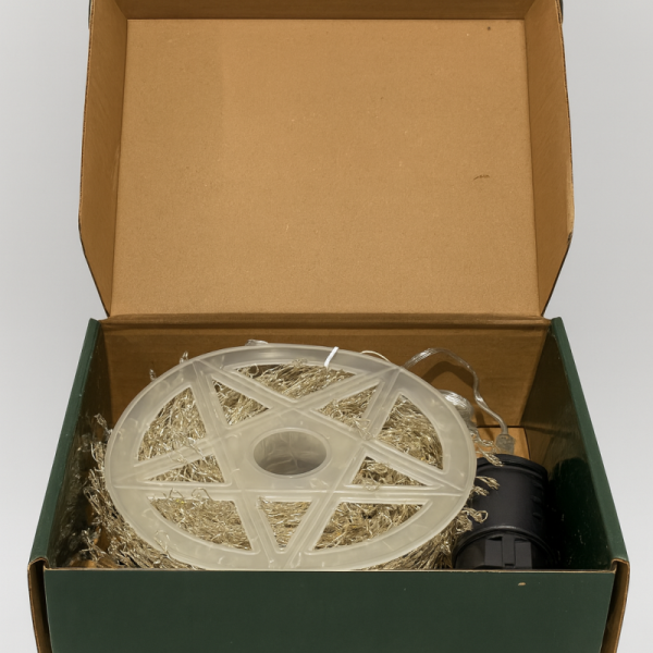 Гирлянда МИШУРА провод белый 50м, 1500 LED синий