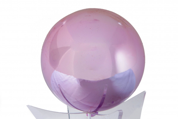 Набор шаров глянцевый, пластик, 10см, розовый, 6шт