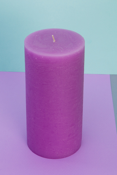 Свеча декоративная "Лавандовое поле", 1 шт, форма цилиндр