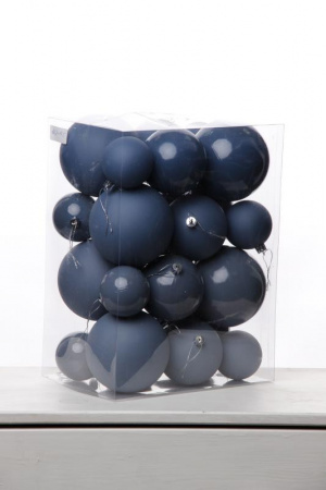 Набор шаров 6, 8, 10 СМ пластик, матовый/глянцевый цвет 162/163/164/165, 24шт