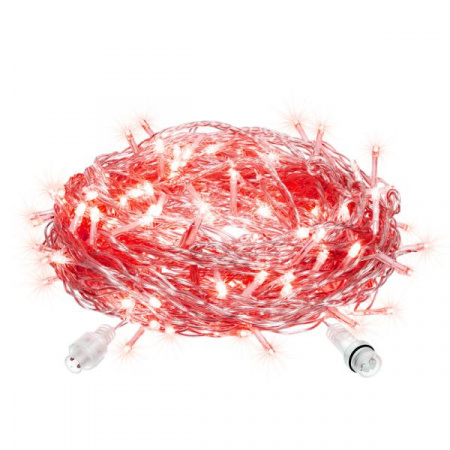 24V Электрогирлянда-конструктор "Нить" 48 красных LED ламп, прозрачный провод, 5 м /100/4