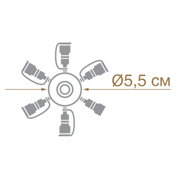 24V Разветвитель в виде кольца 1 вход 5 выходов /100/4