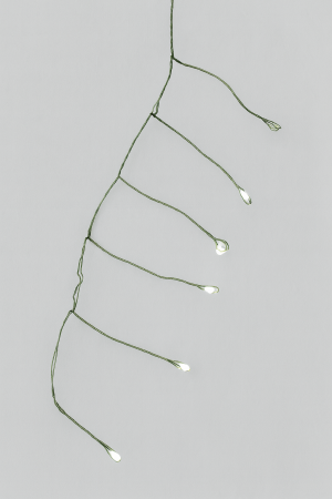 Гирлянда МИШУРА провод белый 30м, 1000 LED тепло-белый