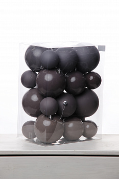 Набор шаров 6, 8, 10 см, пластик, матовый/глянцевый цвет 263/264/265/266, 24шт в ПВХ, РШ