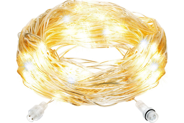 24V Электрогирлянда-конструктор "Сеть" 144 желтых LED ламп, прозрачный провод, 1,2*1,5 м /32/4