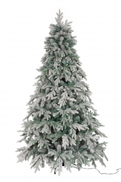 Ель искусственная НЕАПОЛЬ NEW в снегу с вплетенной гирляндой 210 см