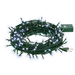 Электрогирлянда "Нить" 50 холодных LED ламп, контроллер 8 режимов, зеленый провод, 5 м, 220 v /20