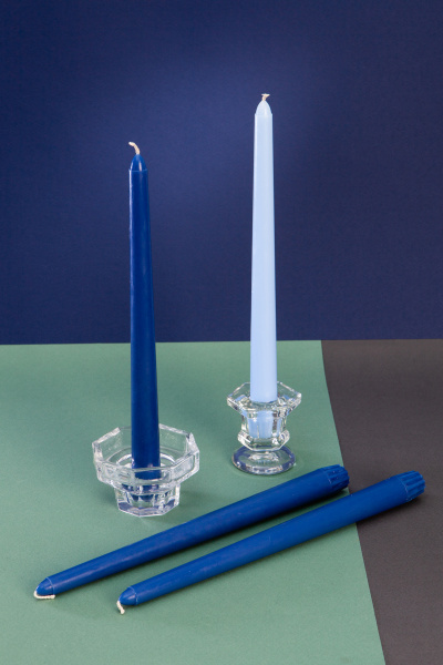 Набор интерьерных свечей "Кудри в облаках", 4 шт, форма конус, выс 25 см. (н-р №11)