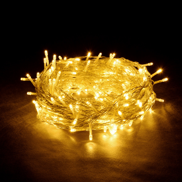 24V Электрогирлянда-конструктор "Нить" 48 желтых LED ламп, прозрачный провод, 5 м /100/4