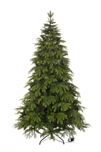Ель ВЛАСТА зеленая с вплетенной гирляндой