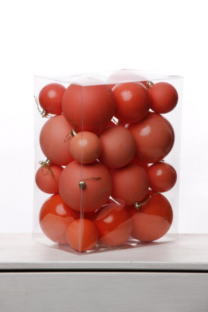 Набор шаров 6, 8, 10 СМ пластик, матовый/глянцевый цвет 50/51/52/53, 24шт