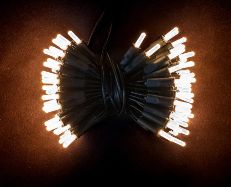 04-201 Гирлянда Самоцветы 100led, теплый белый