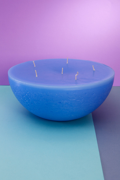 Свеча декоративная "Небо в облаках", 1 шт, форма полусфера,  6 фитилей