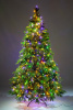Ель ВЛАСТА зеленая с вплетенной гирляндой