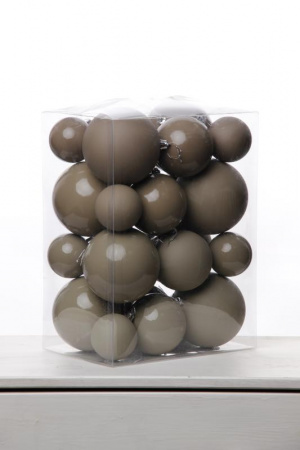 Набор шаров 6, 8, 10 СМ пластик, матовый/глянцевый цвет 122/123/124/125, 24шт