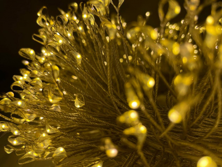 Гирлянда МИШУРА провод белый 30м, 1000 LED тепло-белый