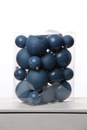 Набор шаров 6, 8, 10 СМ пластик, матовый/глянцевый цвет 190/191/192/193, 24шт