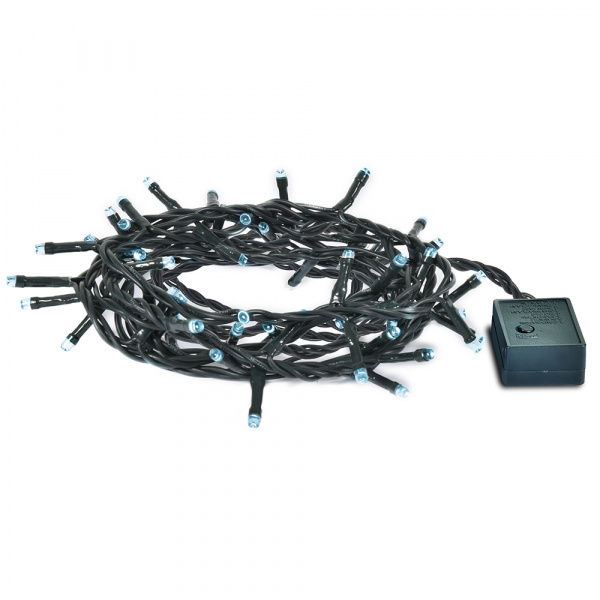 Электрогирлянда "Нить" 200 холодных LED ламп, контроллер 8 режимов, зеленый провод, 20 м, 220 v /20