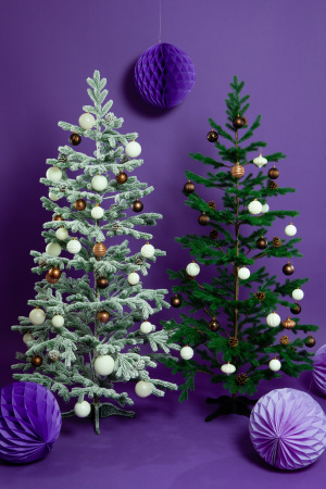 Ель БОРГО заснеженная с шишками