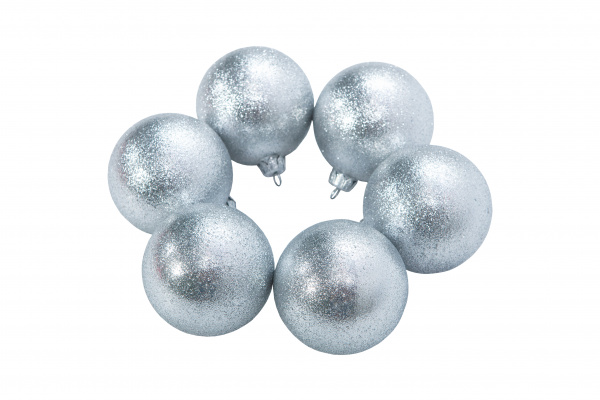 Шар пластиковый СЕВЕРНОЕ СИЯНИЕ  d=65 мм. синий (уп.6шт)