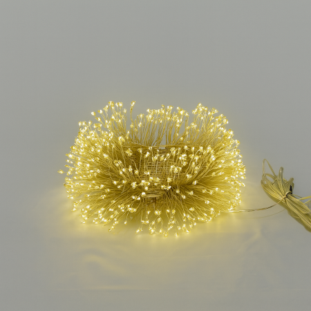 Гирлянда МИШУРА провод белый 30м, 1000 LED тепло-белый