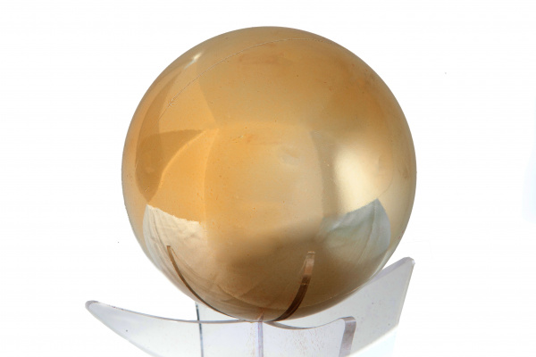 Набор шаров глянцевый, пластик, 10см, золото, 6шт