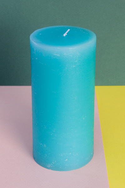 Свеча декоративная "Мята", 1 шт, форма цилиндр