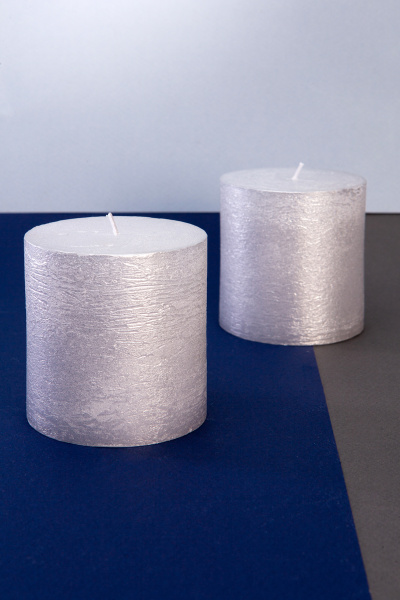 Свечи ЗВЕЗДНОЕ НЕБО форма цилиндр 7,5*7,5 (уп.2шт) №21