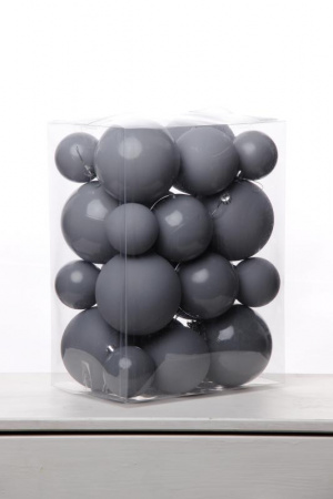 Набор шаров 6, 8, 10 СМ пластик, матовый/глянцевый цвет 308/13/14/15, 24шт