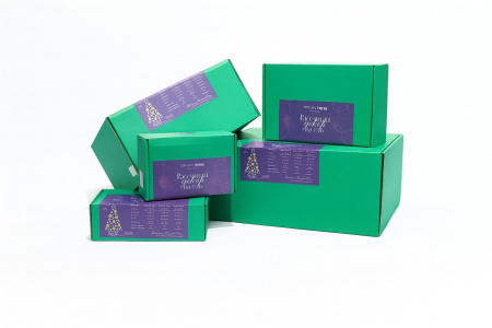 Набор бархатных шаров цвет синий