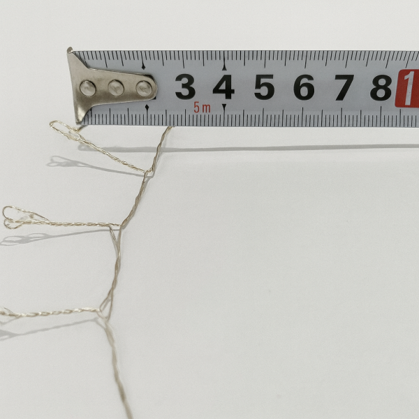 Гирлянда МИШУРА провод зел 30м, 1000 LED тепло белый+1флеш син