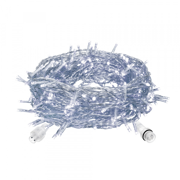 24V Электрогирлянда-конструктор "Бахрома" 72 холодных LED ламп, 18 нитей прозрачный провод, 3*0,6 м/60/4