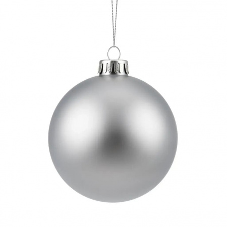 Шар пластик мат 1шт серебро
