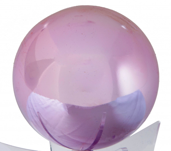 Шар новогодний глянцевый, пластик, 15см, розовый