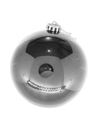Шар новогодний глянцевый, пластик, 12см, граффит