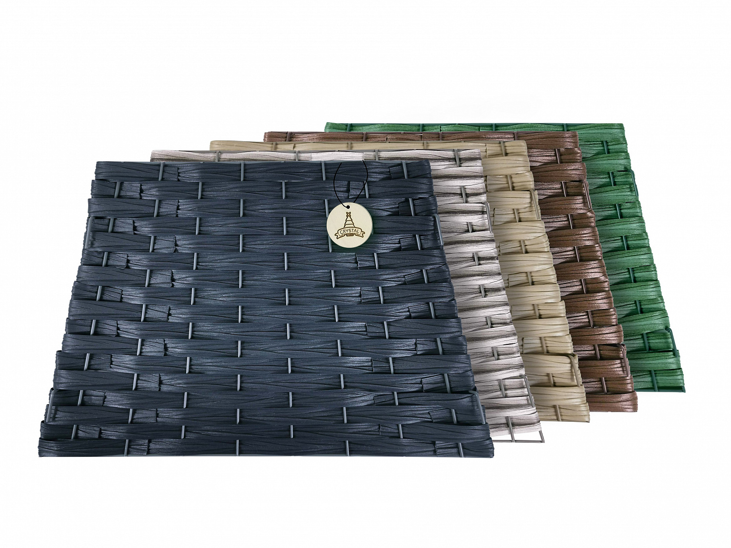 Корзина под елку 4 секции пирамида цвет ЗЕЛЕНЫЙ