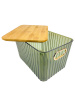 Контейнер для хранения пластиковый с крышкой 26*18.5*16.2, материал:PET +bamboo lid цвет: зеленый (6506